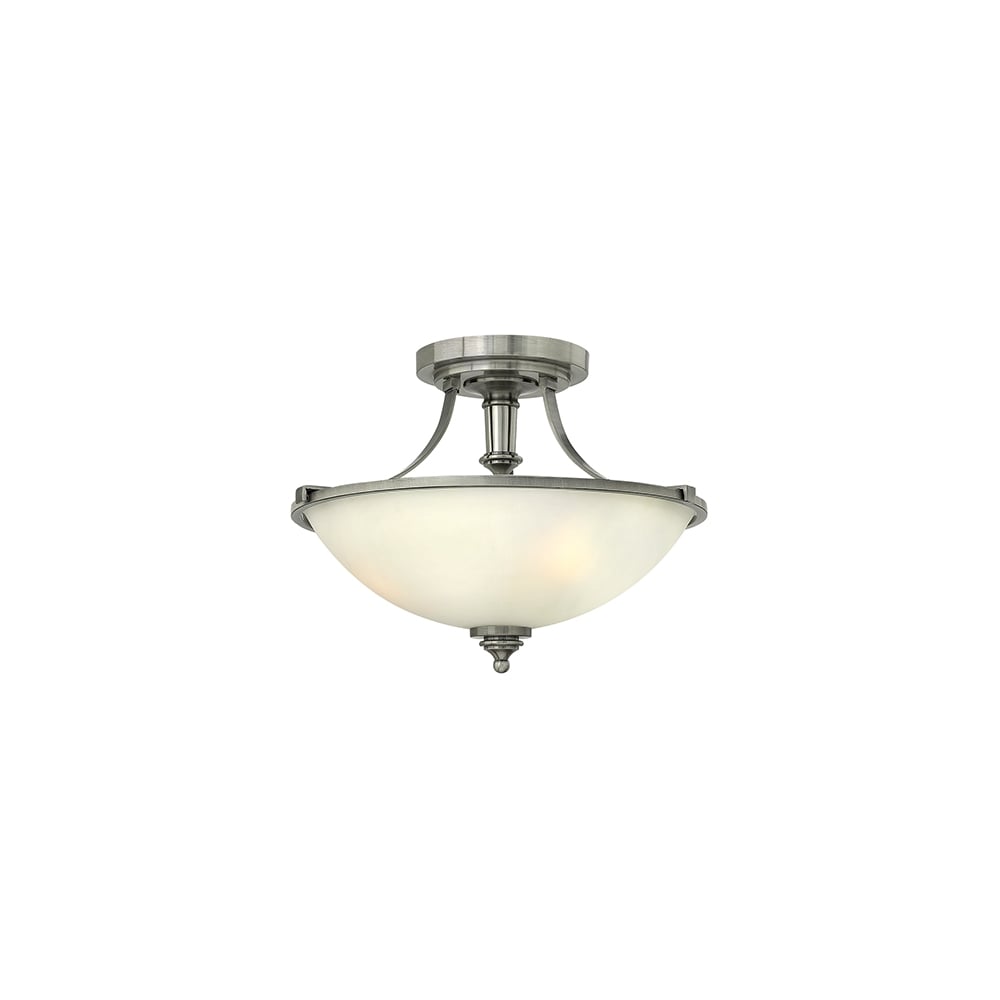 Truman Classic Semi Flush Ceiling Light In Antique Nickel Finish HK/TRUMAN/SF