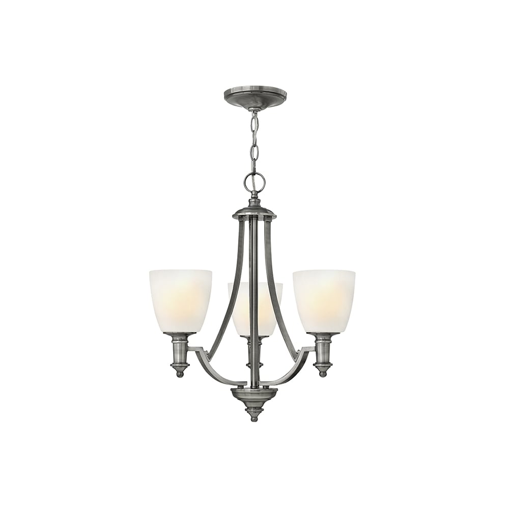Truman Classic 3 Light Ceiling Chandelier In Antique Nickel Finish HK/TRUMAN3