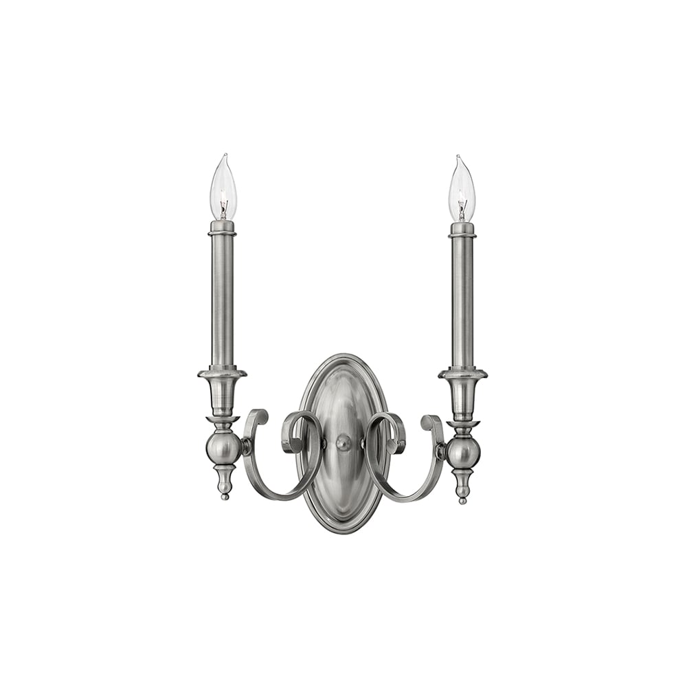 Yorktown Elegant Twin Wall Light In Antique Nickel Finish HK/YORKTOWN2
