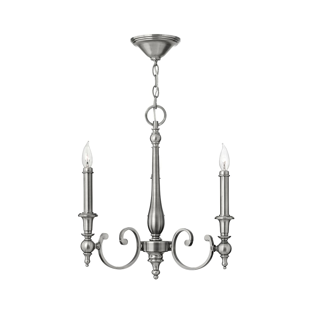 Yorktown Elegant 3 Light Chandelier In Antique Nickel Finish HK/YORKTOWN3