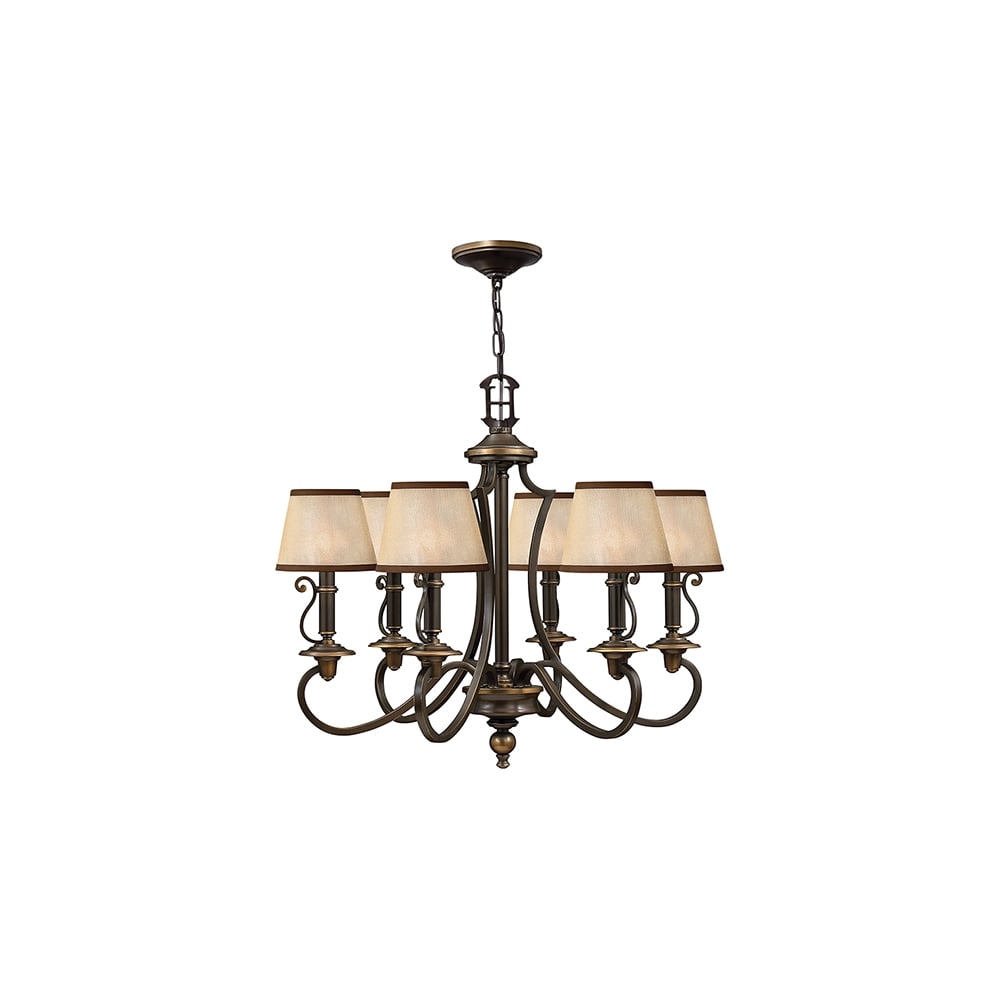 Plymouth 6 Light Chandelier In Old Bronze Finish HK/PLYMOUTH6