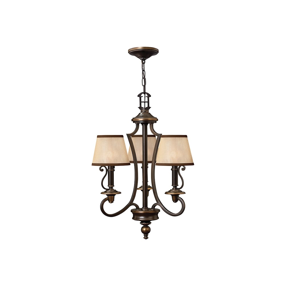 Plymouth 3 Light Chandelier In Old Bronze Finish HK/PLYMOUTH3