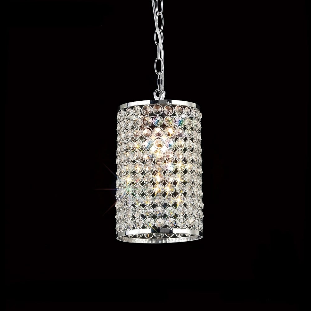 IL60002 Kudo Chrome And Crystal Non-Electric Pendant