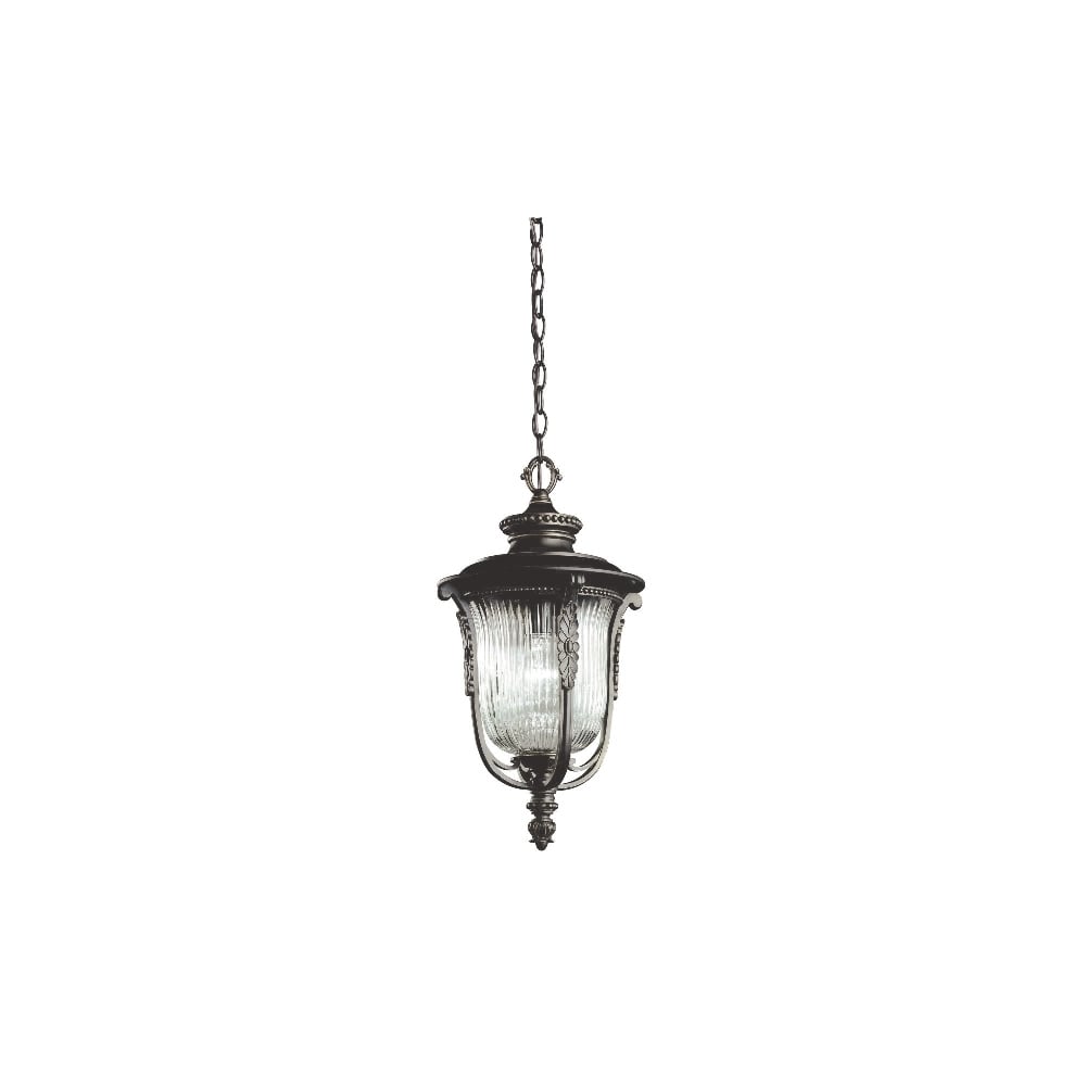 Luverne Outdoor Chain Lantern In Rubbed Bronze Finish KL/LUVERNE8/M