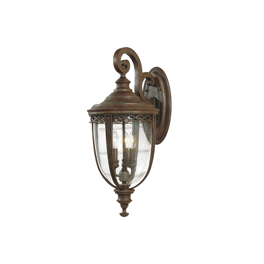 English Bridle Outdoor Large Wall Lantern In British Bronze Finish FE-EB2-L-BRB