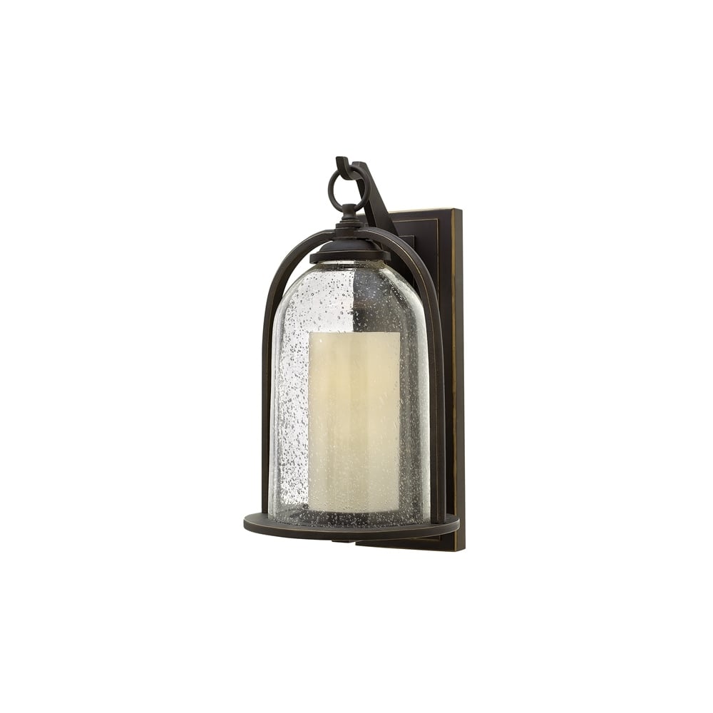 Quincy Outdoor Medium Wall Lantern In Oil Rubbed Bronze Finish HK/QUINCY/M