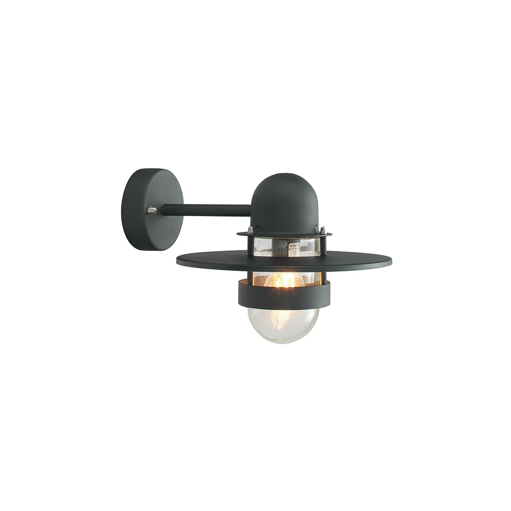 Bergen Outdoor Wall Light In Black Finish With Clear Glass BERGEN-BLACK-C