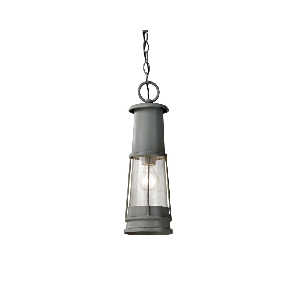 Chelsea Harbor Outdoor Ceiling Chain Lantern In Storm Cloud Finish FE/CHELSEAHBR8