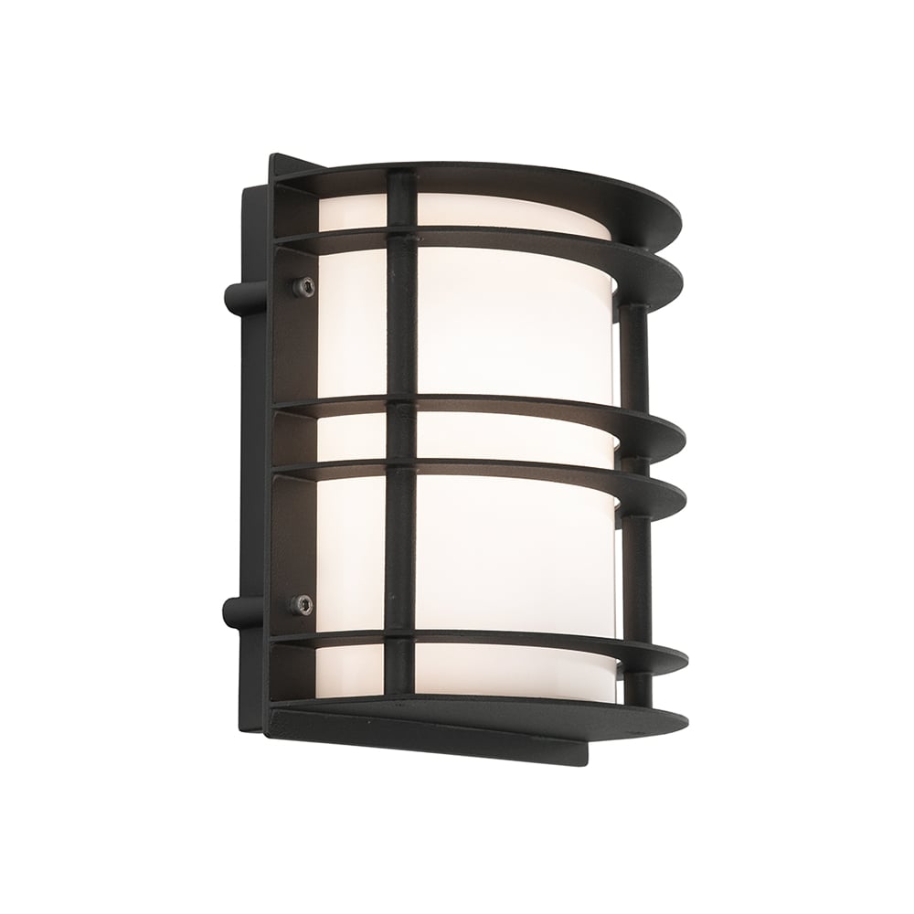 Stockholm Outdoor Flush Lantern In Black Finish With Frosted Glass ST-FLU-E27-BLK-O