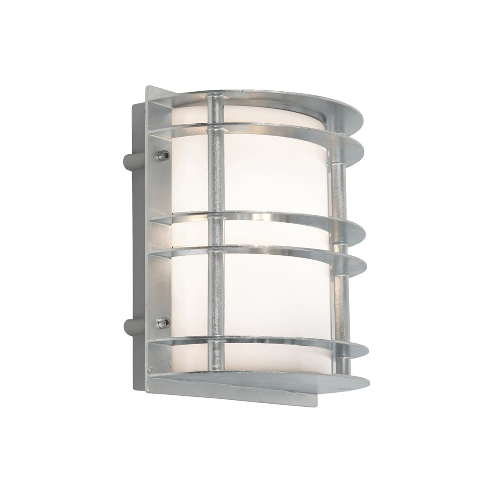 Stockholm Outdoor Flush Lantern In Galvanised Finish With Frosted Glass ST-FLU-E27-GAL-O