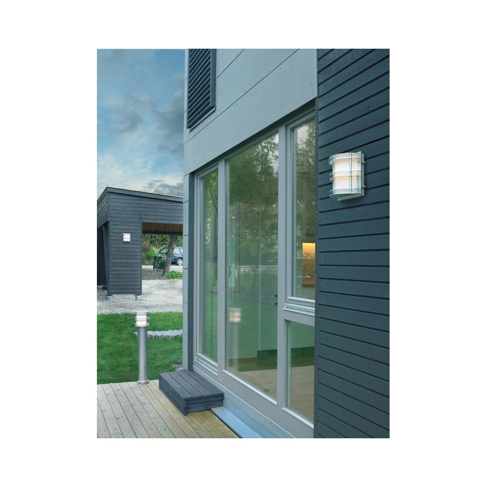 Stockholm Outdoor Flush Lantern In Galvanised Finish With Frosted Glass ST-FLU-E27-GAL-O