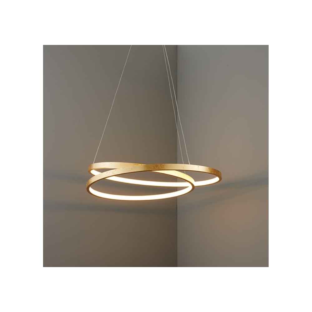 Scribble Stunning LED Ceiling Pendant Light In Gold Leaf Finish 72479