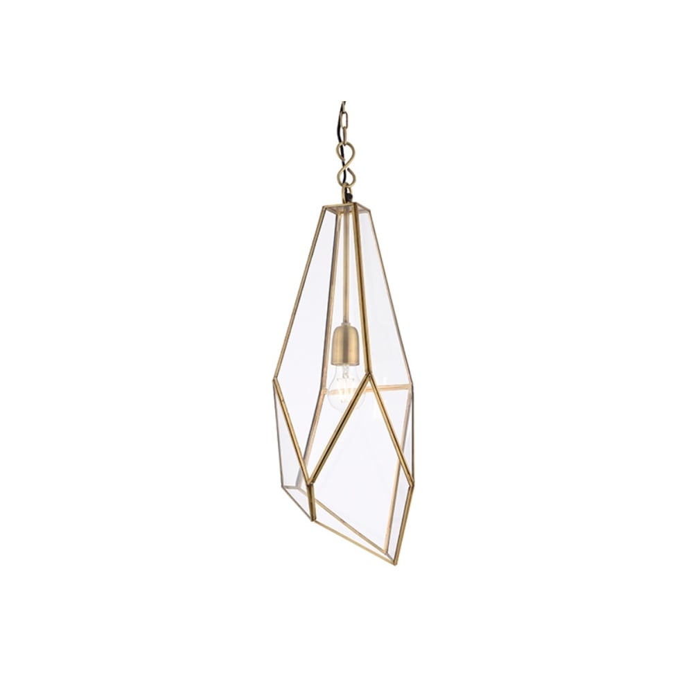 Avery Modern One Light Ceiling Pendant In Antique Brass Finish 73117