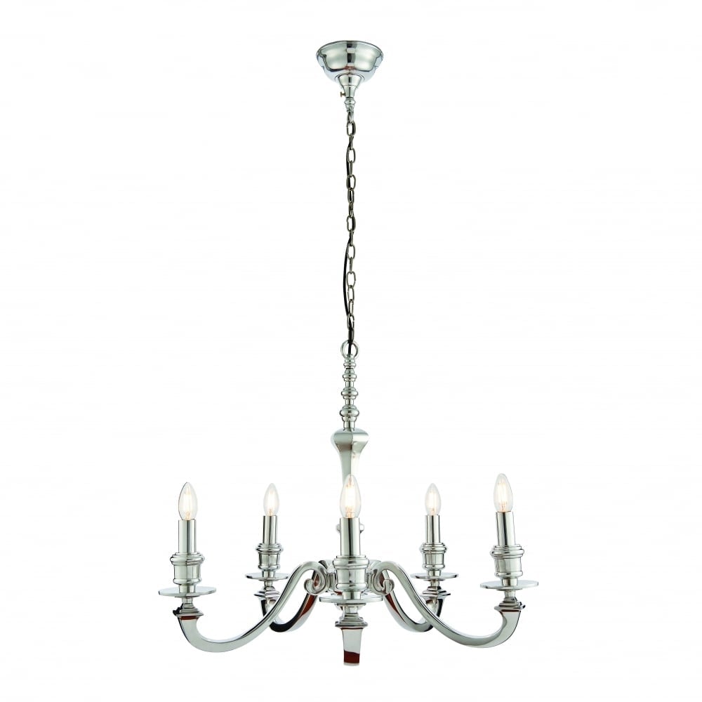 Finsbury Multi Arm Ceiling Pendant Light In Polished Cast Aluminium Finish 73598