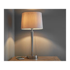 Syon Elegant Table Lamp With USB Port In Bright Nickel Finish 72175