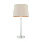 Syon Elegant Table Lamp With USB Port In Bright Nickel Finish 72175