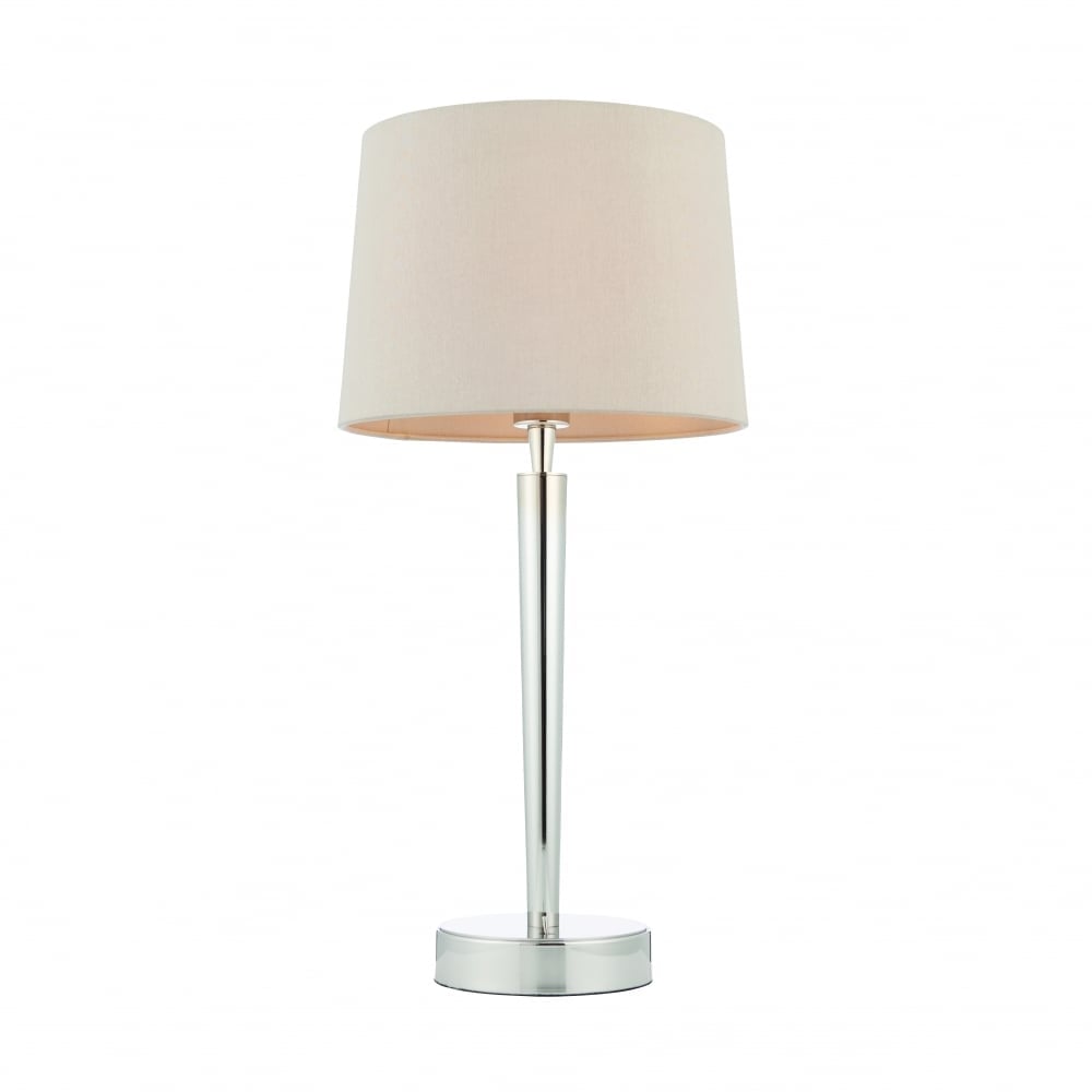 Syon Elegant Table Lamp With USB Port In Bright Nickel Finish 72175