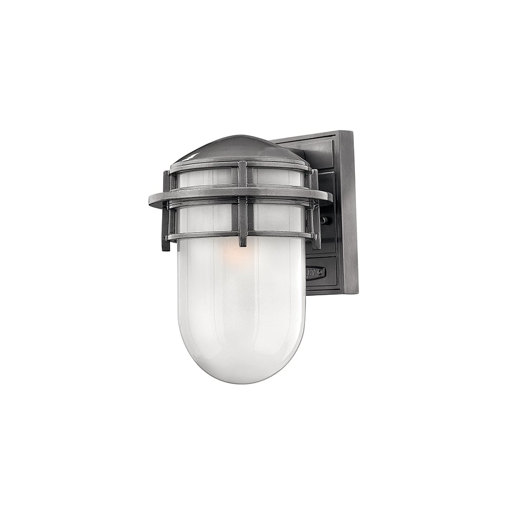 Reef Contemporary Outdoor Small Wall Lantern In Hematite Finish HK/REEF/SM HE