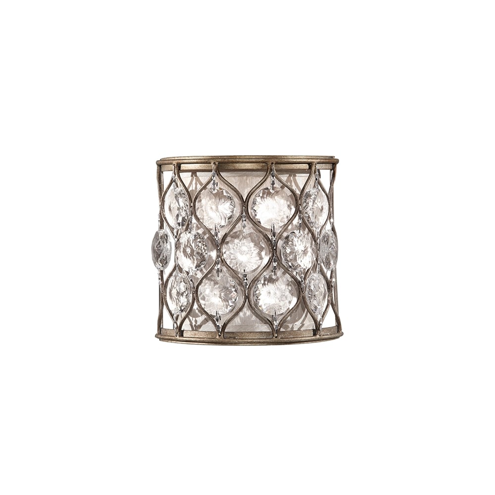 Lucia Elegant Crystal Wall Light In Burnished Silver Finish FE/LUCIA1