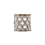 Lucia Elegant Crystal Wall Light In Burnished Silver Finish FE/LUCIA1