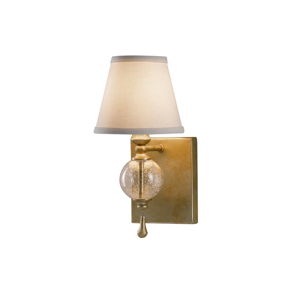 Argento Classic Wall Light In Oxidised Silver Leaf Finish FE/ARGENTO1