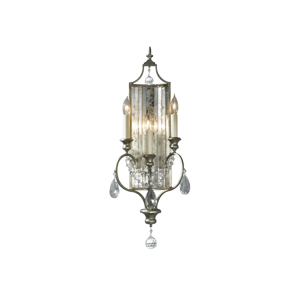 Bellini Stylish Three Light Wall Fitting In Glided Silver Finish FE/GIANNA3W