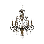 Marquette Elegant Crystal 9 Light Chandelier In Heirloom Finish QZ/MARQUETTE9