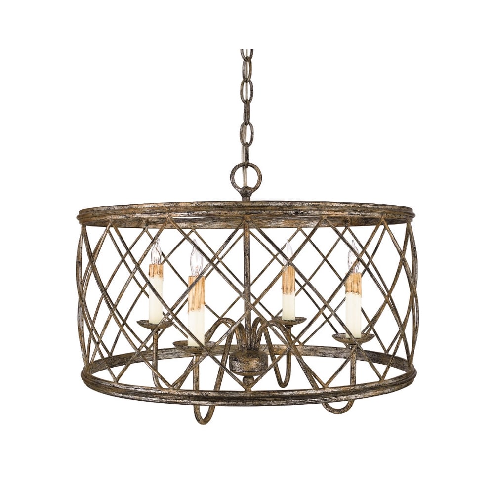 Dury Stylish Ceiling Pendant Light In Century Silver Leaf Finish QZ/DURY/P