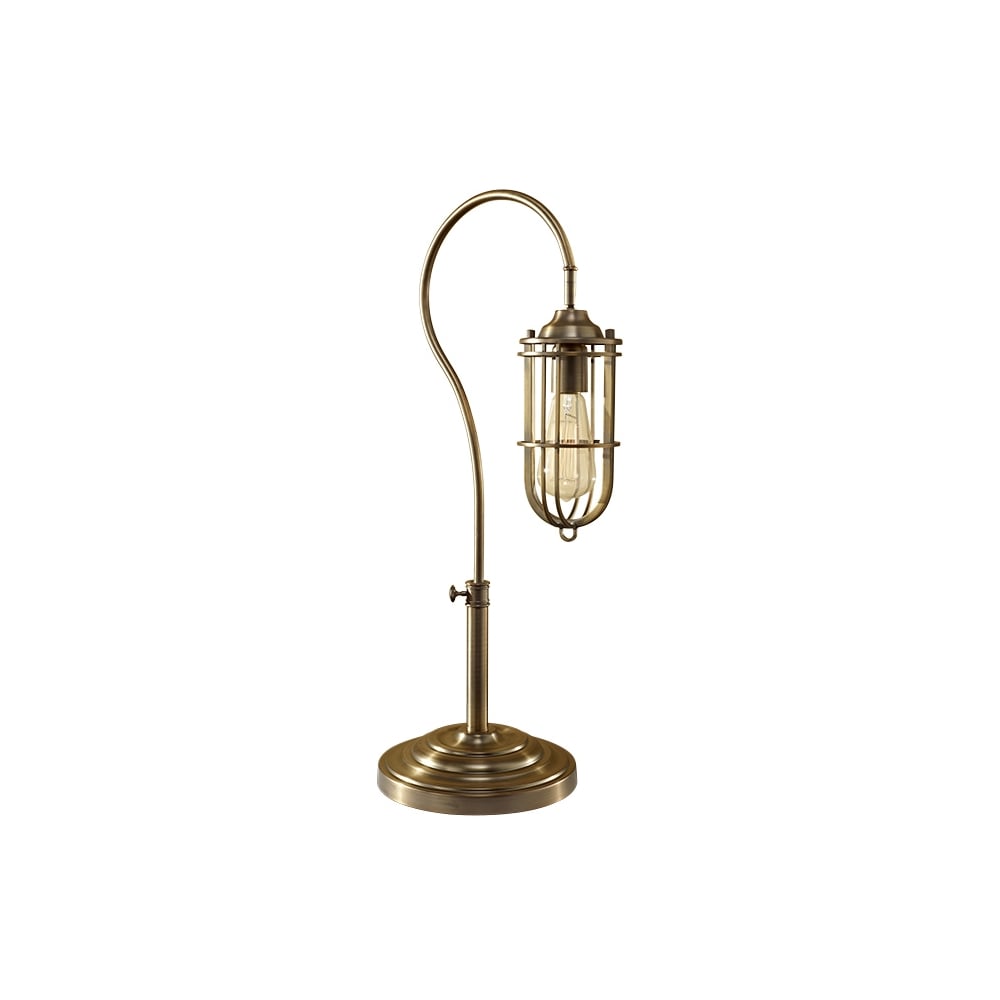 Urban Renewal Industrial Table Lamp In Dark Antique Brass Finish FE-URBANRWL-TL1