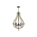 Middlefield Stylish Wooden 5 Light Chandelier In Iron Rust Finish HK/MIDDLEFIELD5