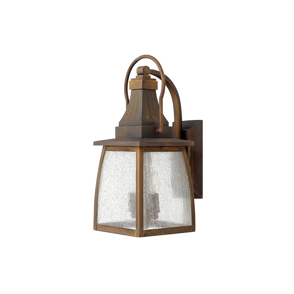 Montauk Outdoor Medium Wall Lantern In Sienna Finish IP44 HK/MONTAUK M
