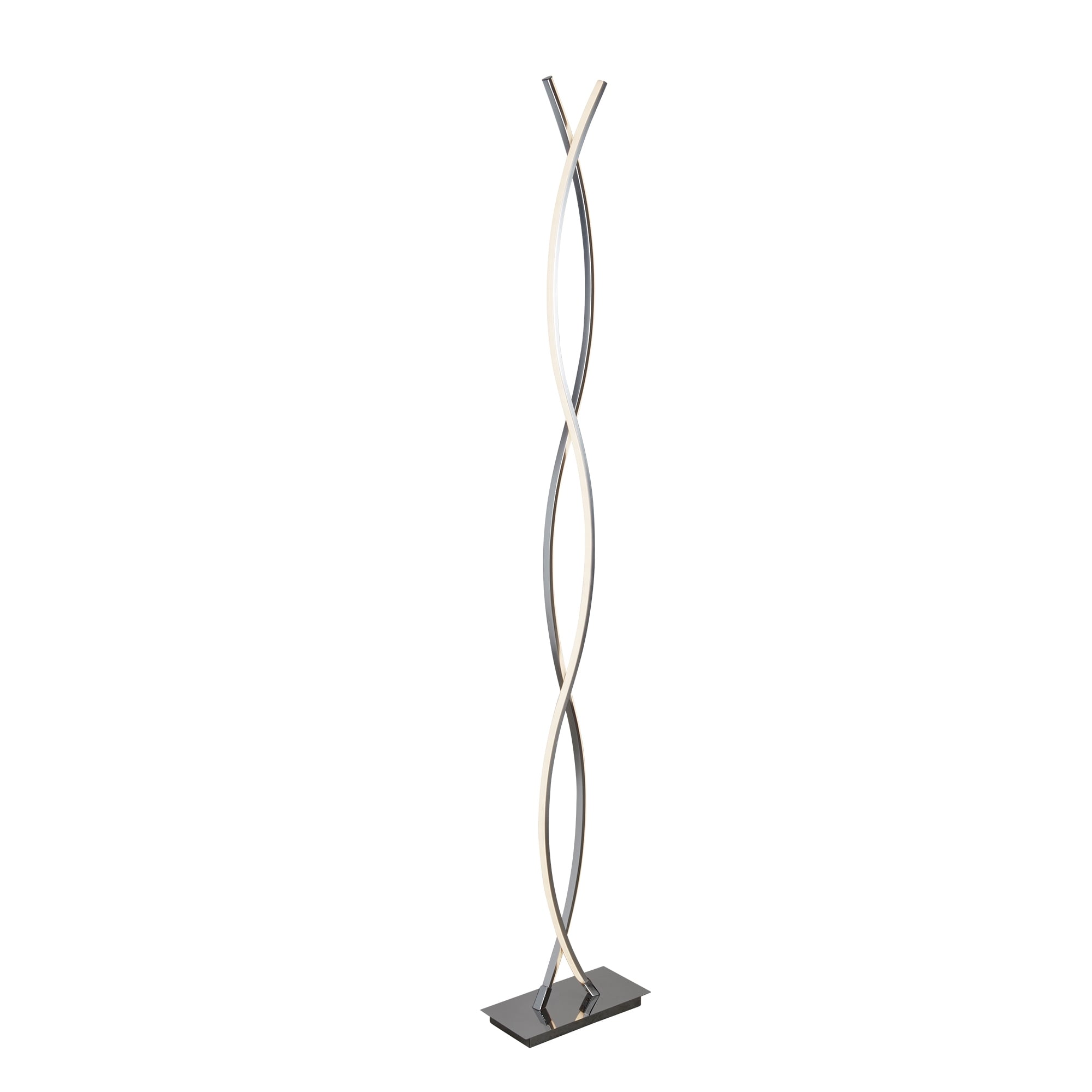 Platt Wave Modern LED Floor Lamp In Polished Chrome Finish 5679CC
