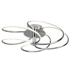 Bardot Modern LED Swirl Flush Ceiling Light In Polished Chrome Finish 7055-5CC