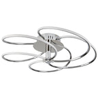 Bardot Modern LED Swirl Flush Ceiling Light In Polished Chrome Finish 7055-5CC