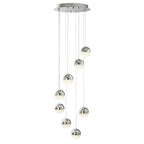 Marbles LED Multi Drop Ceiling Pendant Light With Crushed Ice Effect 5848-8CC
