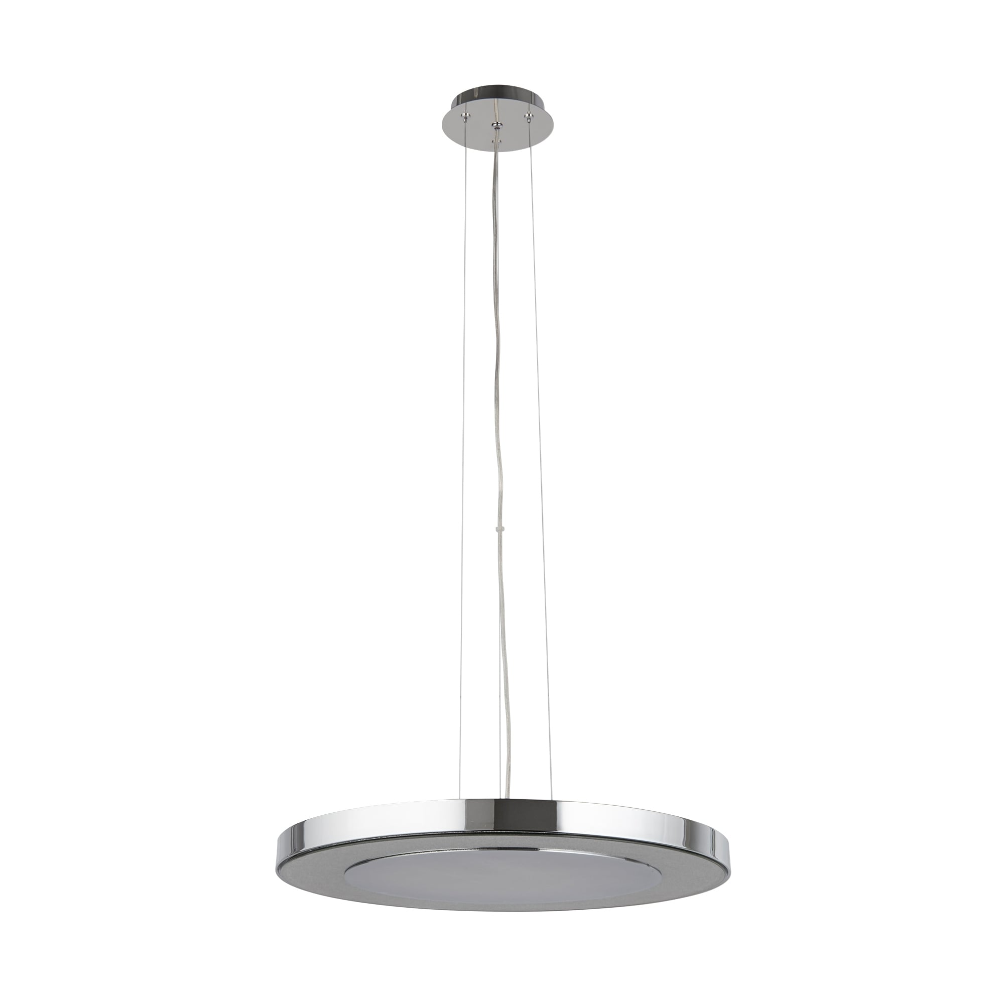 Lexi LED Medium Disc Ceiling Pendant Light With Crushed Ice Effect 3090-50CC