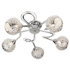 Souk 5 Light Semi Flush Ceiling Light With Fretwork Shades 6535-5CC