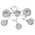 Souk 5 Light Semi Flush Ceiling Light With Fretwork Shades 6535-5CC