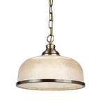 Bistro II Classic Ceiling Pendant In Antique Brass Finish With Glass Shade 1682AB
