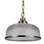 Bistro II Classic Ceiling Pendant In Antique Brass Finish With Glass Shade 1682AB