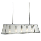 Voyager 5 Light Ceiling Bar Glass Lantern In Polished Chrome Finish 4614-5CC