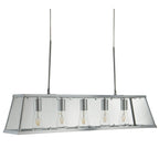 Voyager 5 Light Ceiling Bar Glass Lantern In Polished Chrome Finish 4614-5CC