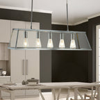 Voyager 5 Light Ceiling Bar Glass Lantern In Polished Chrome Finish 4614-5CC