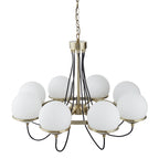 Sphere Elegant 8 Light Ceiling Pendant Light In Antique Brass Finish 7098-8AB