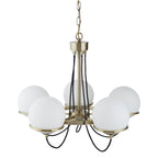 Sphere Elegant 5 Light Ceiling Pendant Light In Antique Brass Finish 7095-5AB