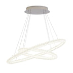 Circle Modern Two Oval Ring Ceiling Pendant Light In Chrome Finish 42610-2CC