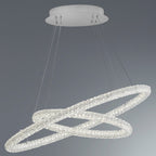 Circle Modern Two Oval Ring Ceiling Pendant Light In Chrome Finish 42610-2CC