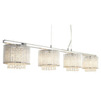 Elise Modern Crystal Bar Ceiling Pendant Light In Chrome Finish 7094-4CC