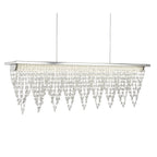 Drape Medium Ceiling Bar Pendant Light In Chrome With Waterfall Drops 8857CC