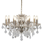 Paris Classic 8 Light Ceiling Chandelier In Antique Brass With Crystal Glass 8738-8AB